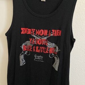 Women’s Country black tank